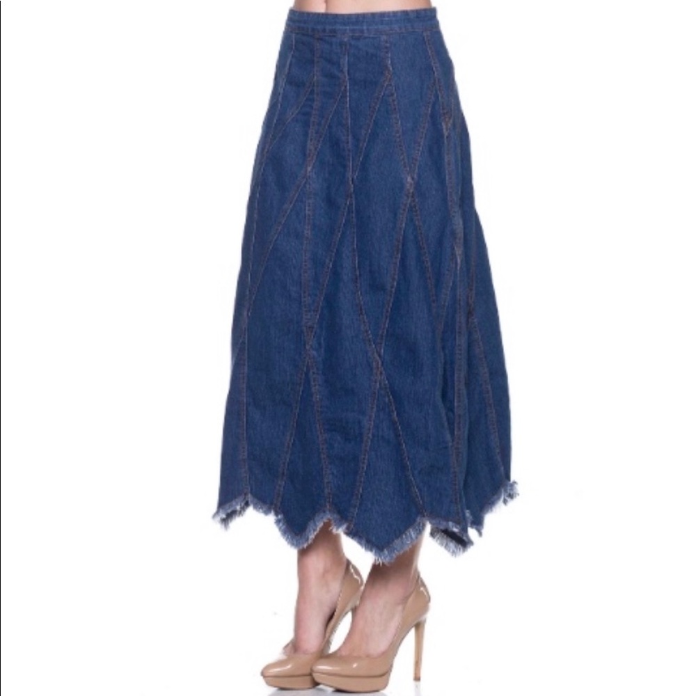 Denim Maxi Skirt